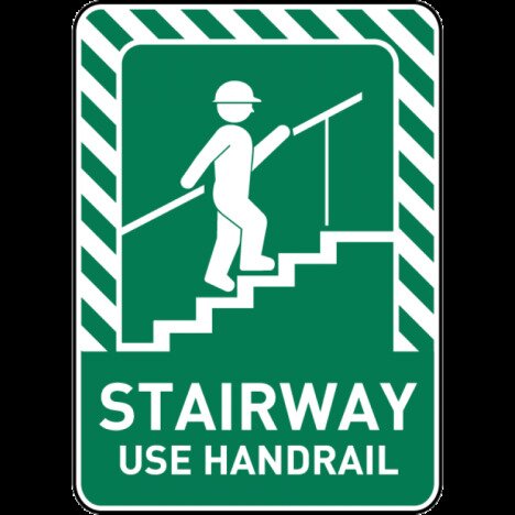 Stairway Use Handrail Sign